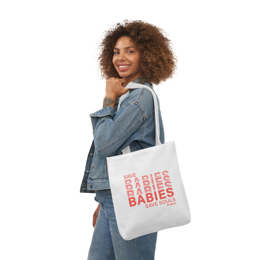 Tote Bag – White & Burnt Orange